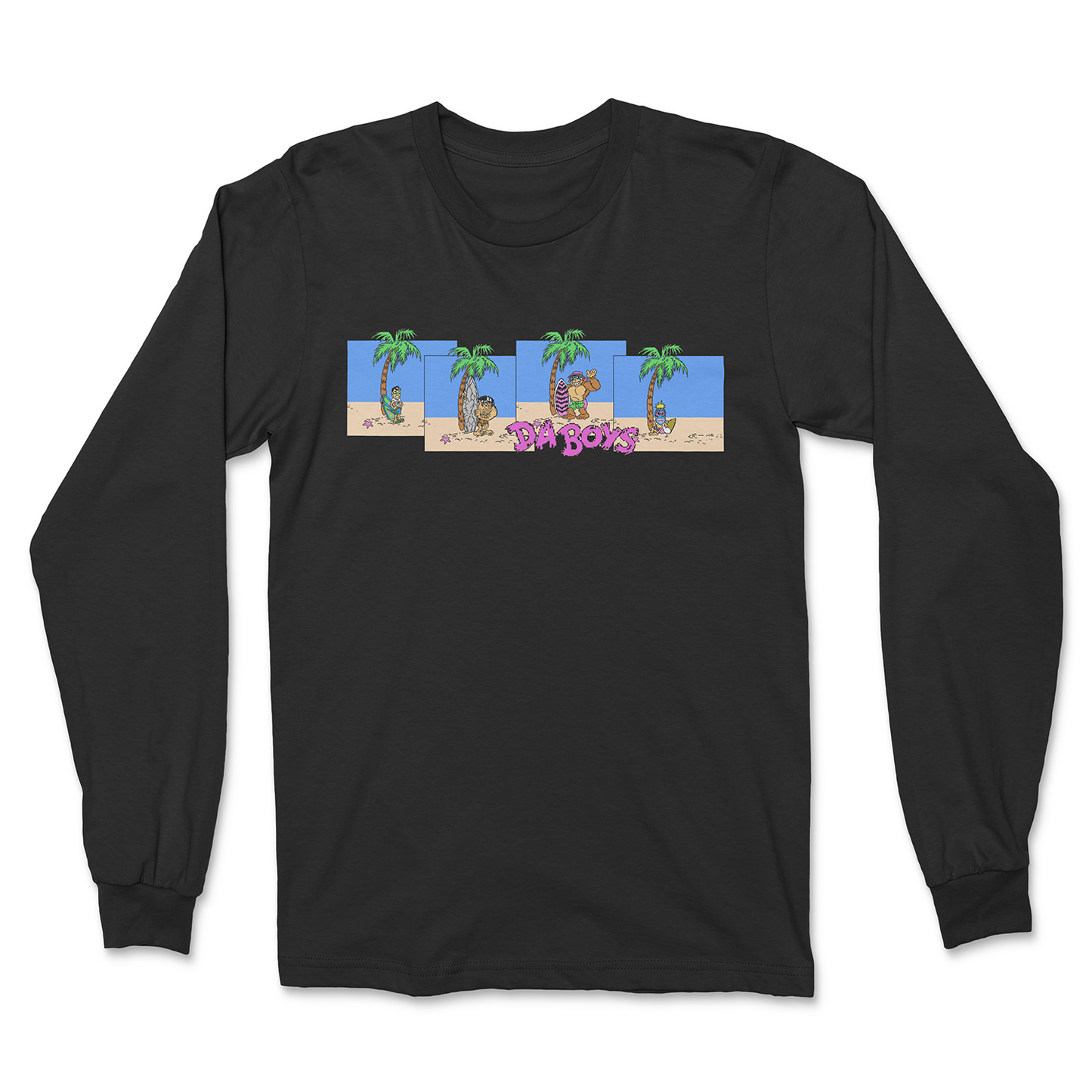 8-bit Da Boys Squared Long Sleeve