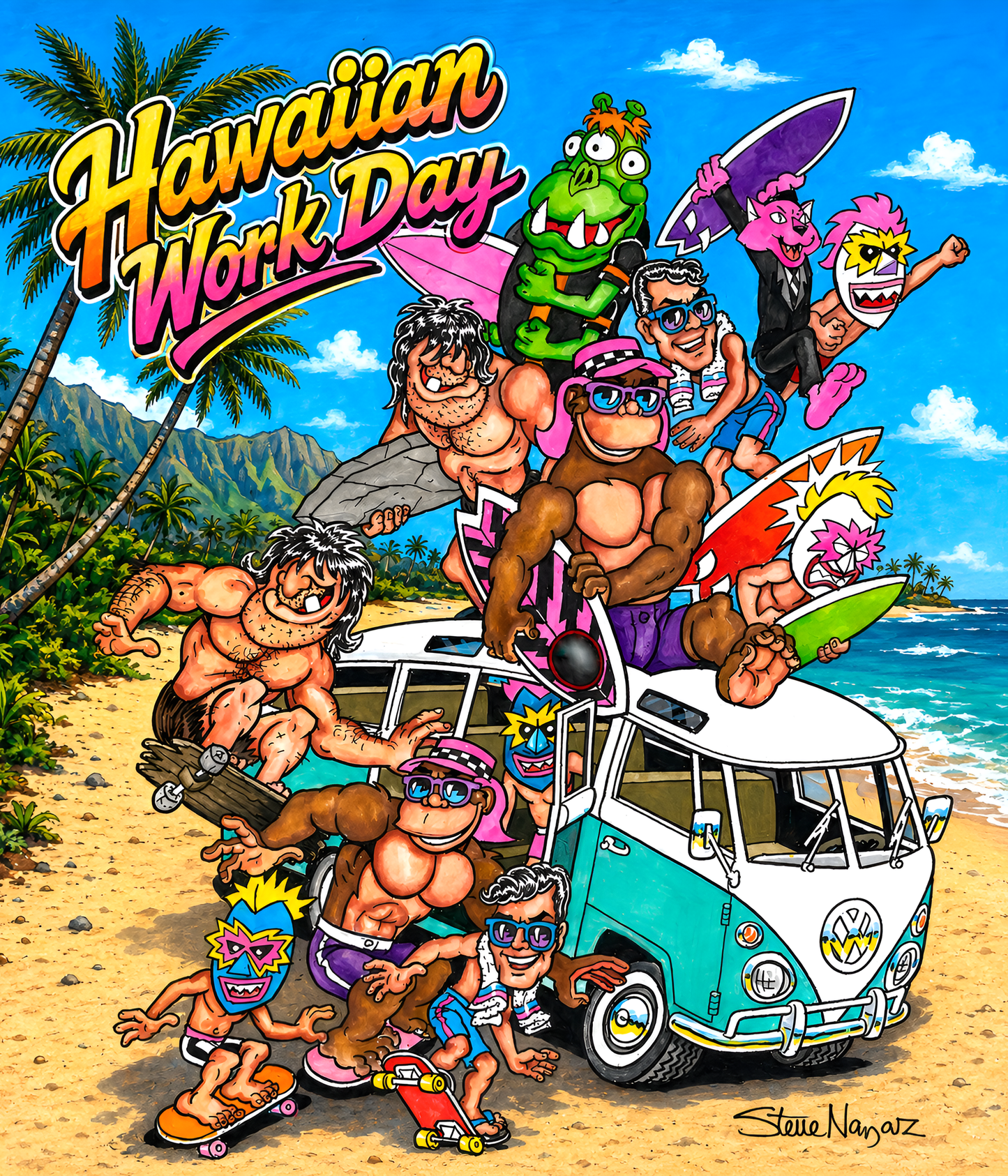Hawaiian Work Day Poster
