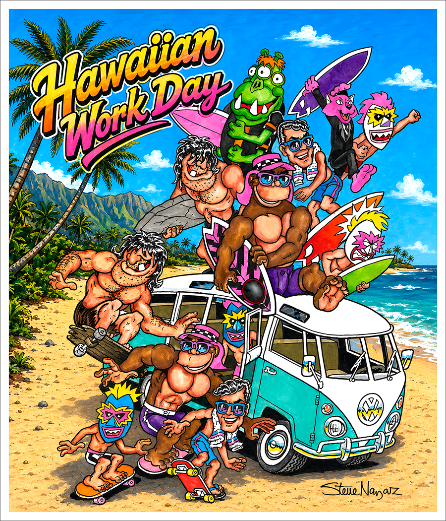 Hawaiian Work Day Sticker