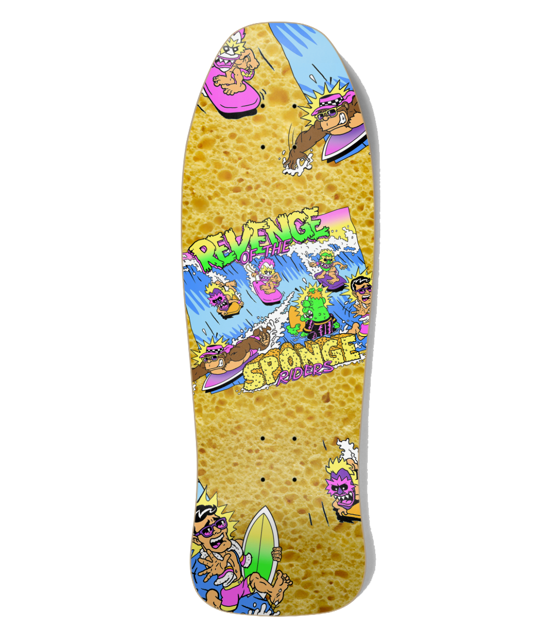 Revenge of The Sponge Riders Skate Deck