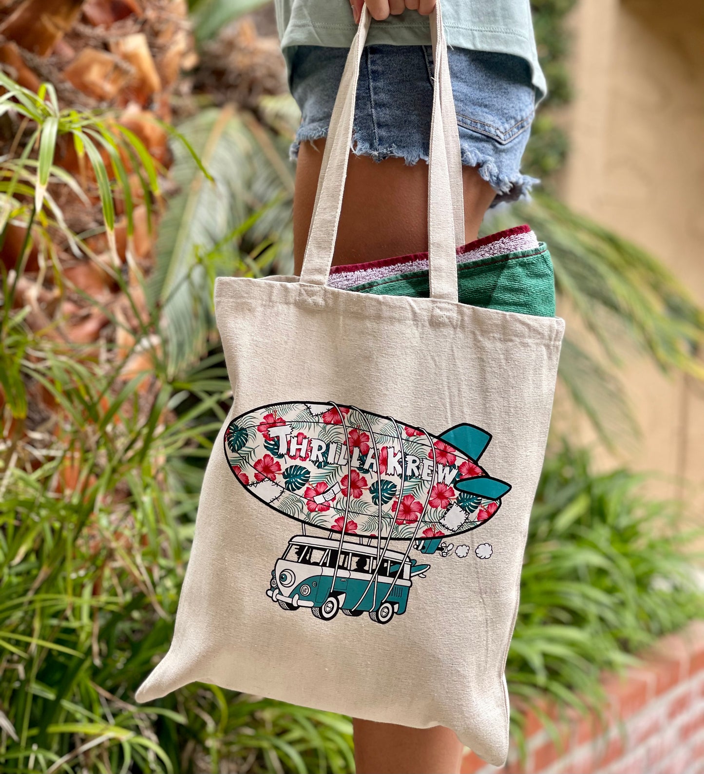 Floral Blimp Tote Bag
