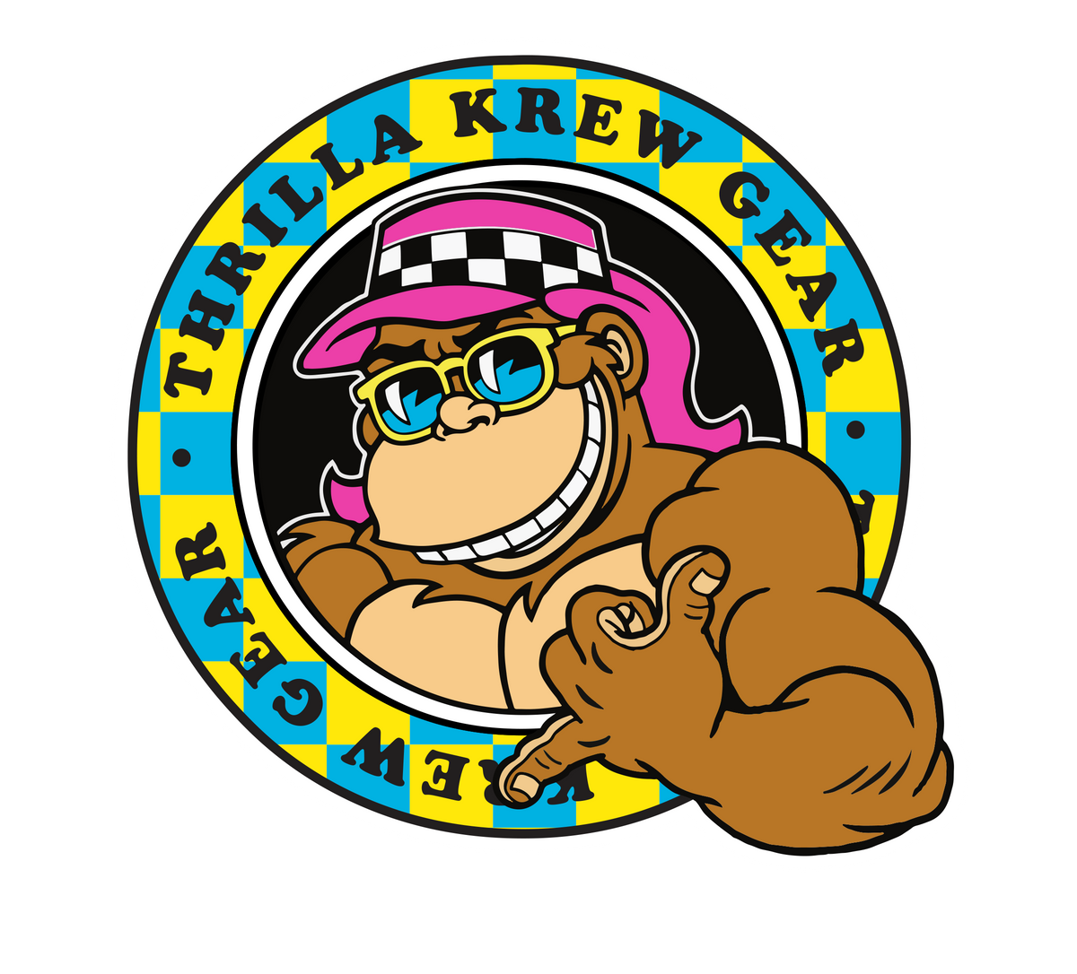 Thrilla Checker Shaka Sticker