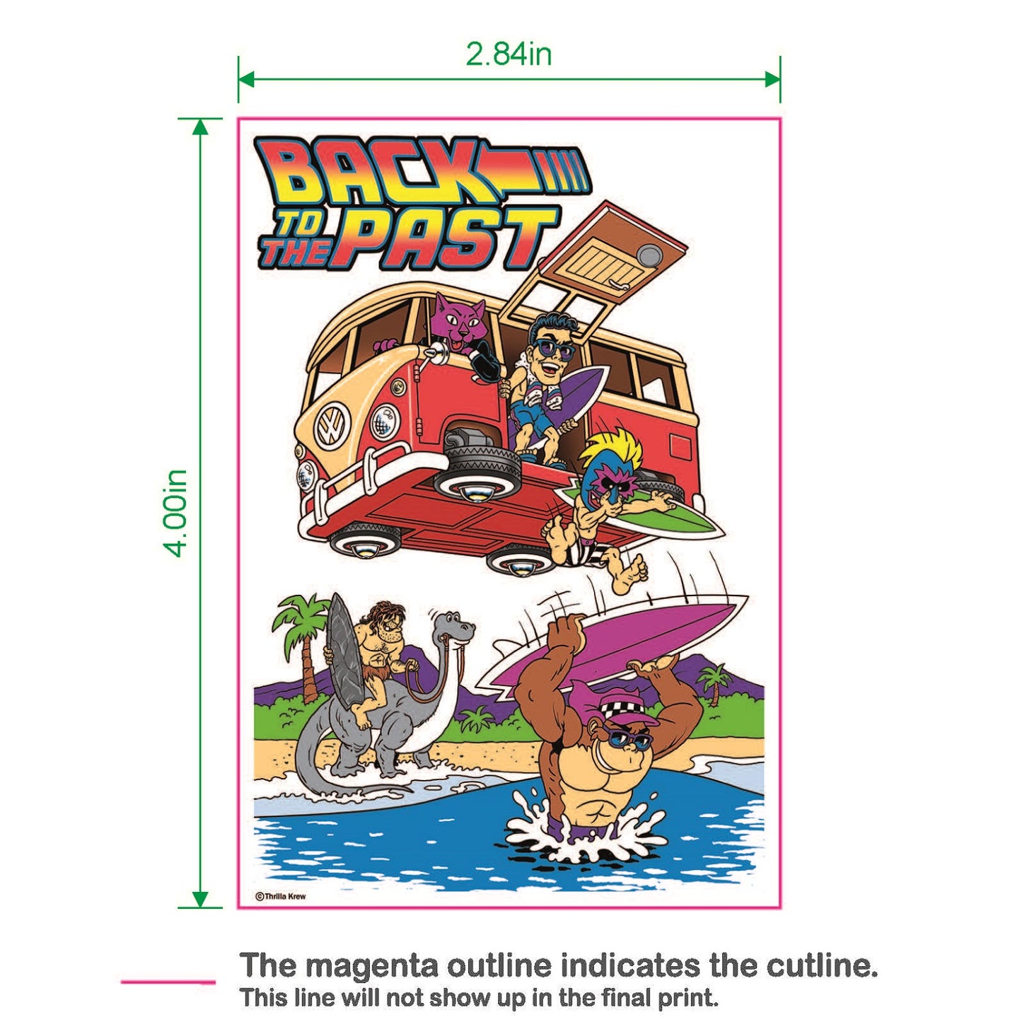 Back to the Past Vinyl Sticker