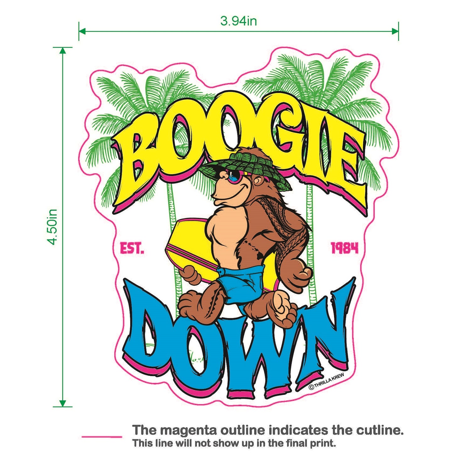 Boogie Down Vinyl Sticker