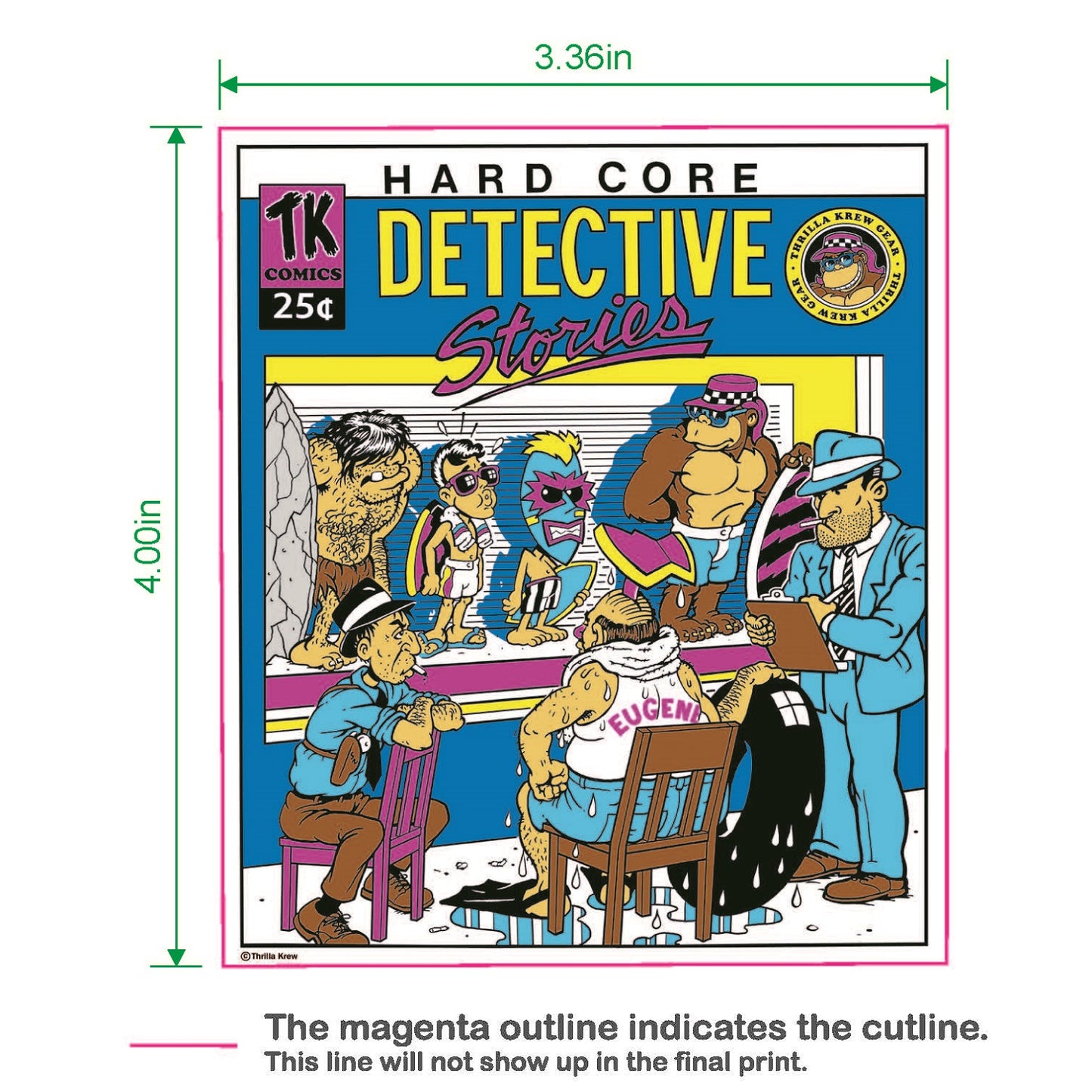 Hardcore Detective Vinyl Sticker