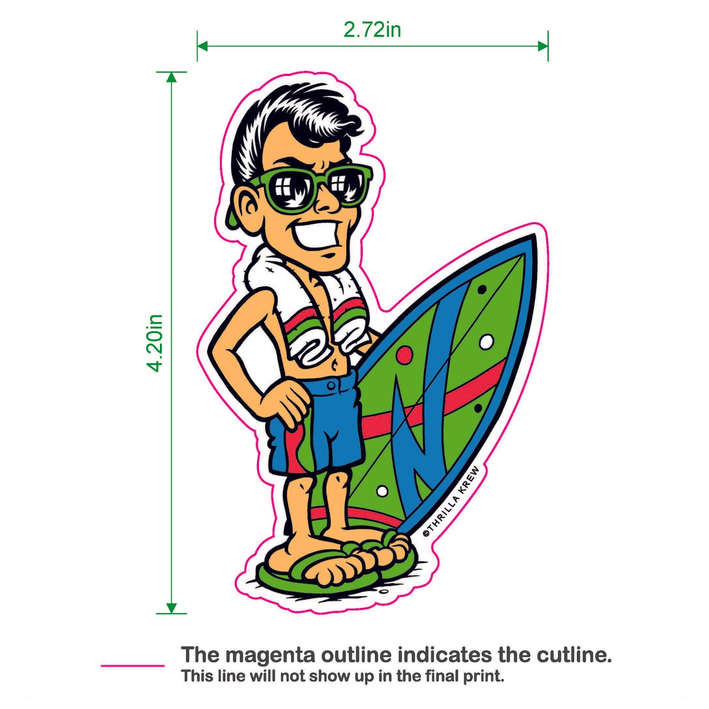 Joe Cool Vinyl Sticker