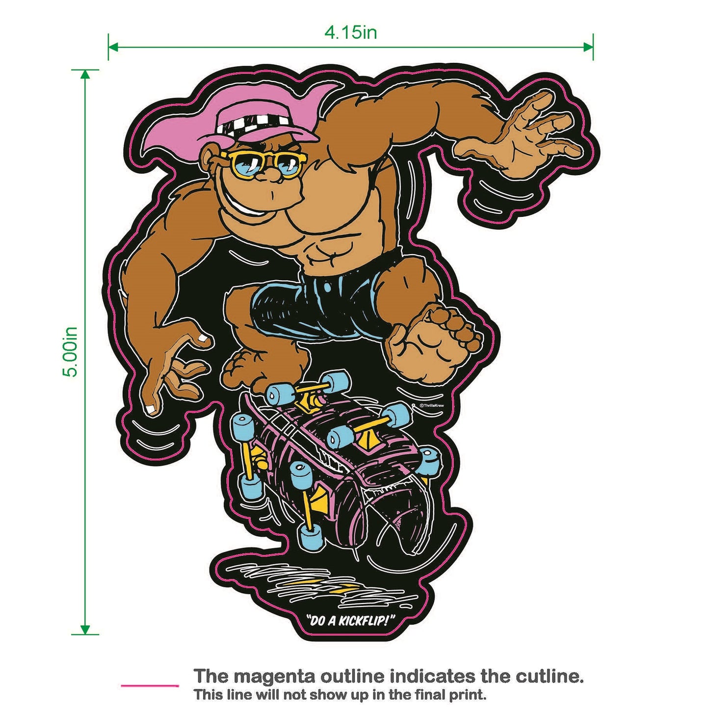 Kick Flip Vinyl Sticker