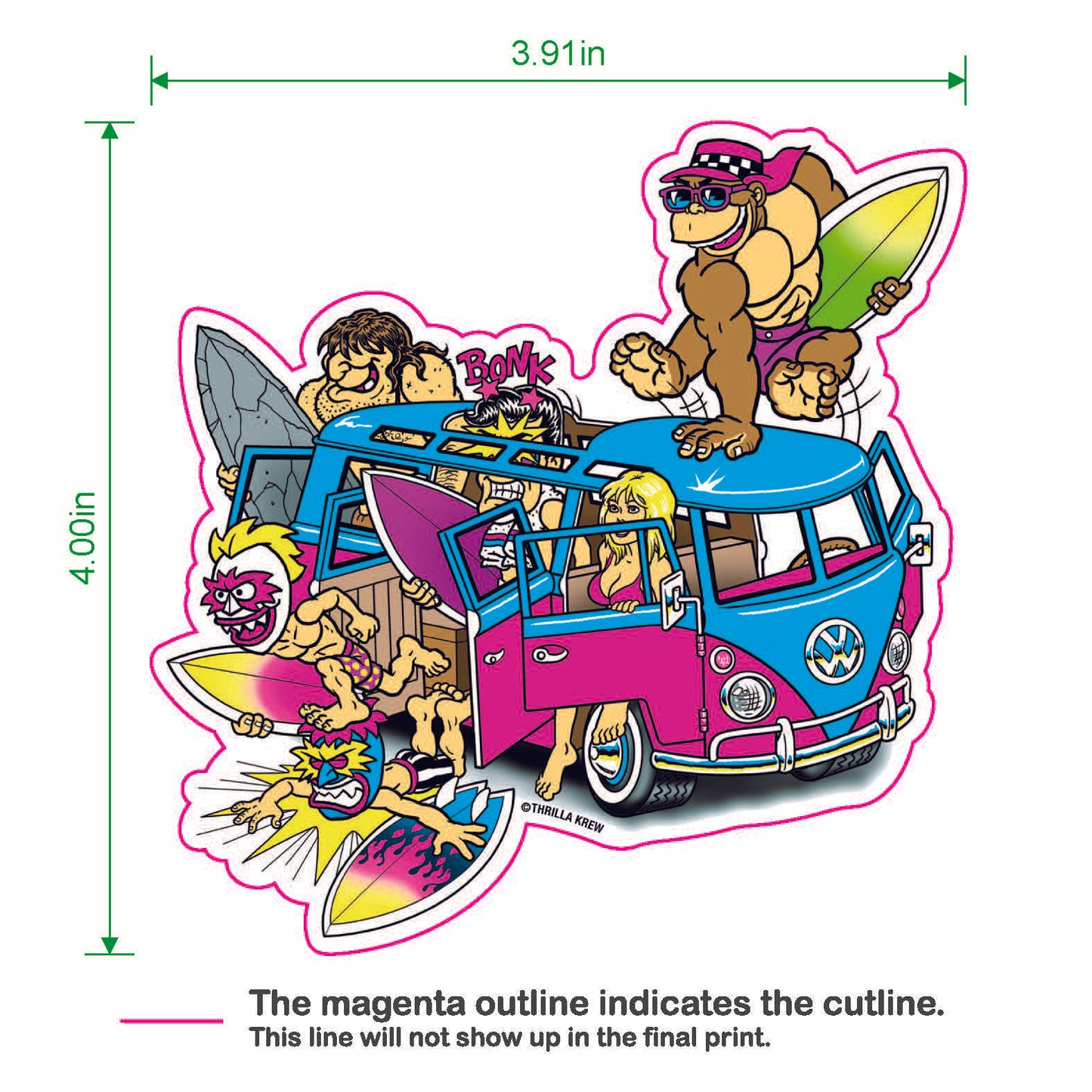 Microbus Vinyl Sticker