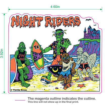 Night Riders Holographic Vinyl Sticker