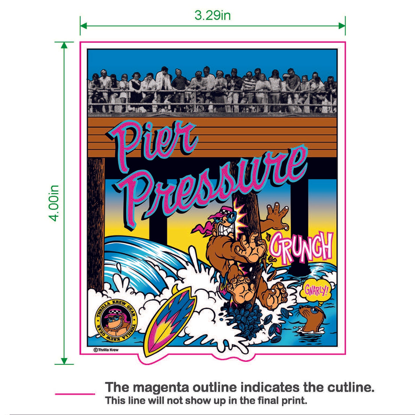 Pier Pressure Vinyl Sticker