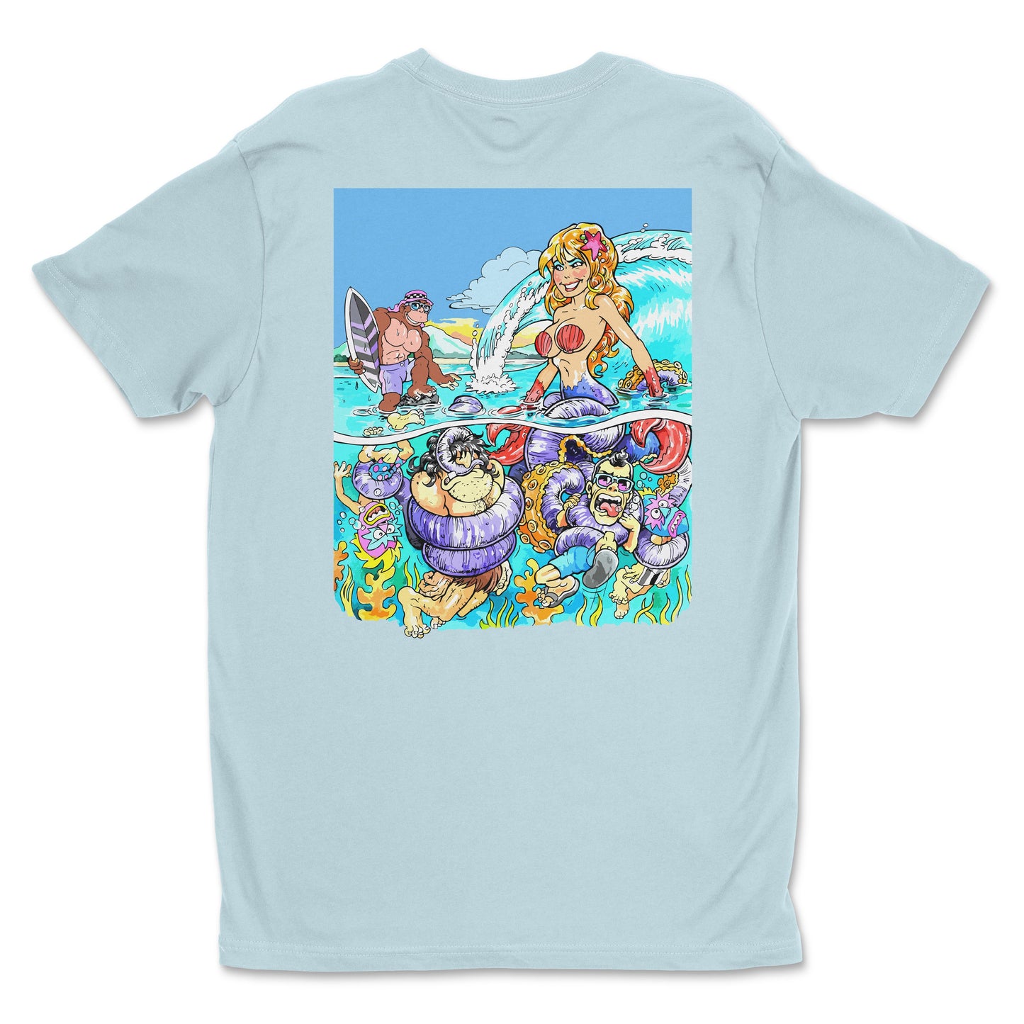 Mermaid Danger Tee (Light Blue)
