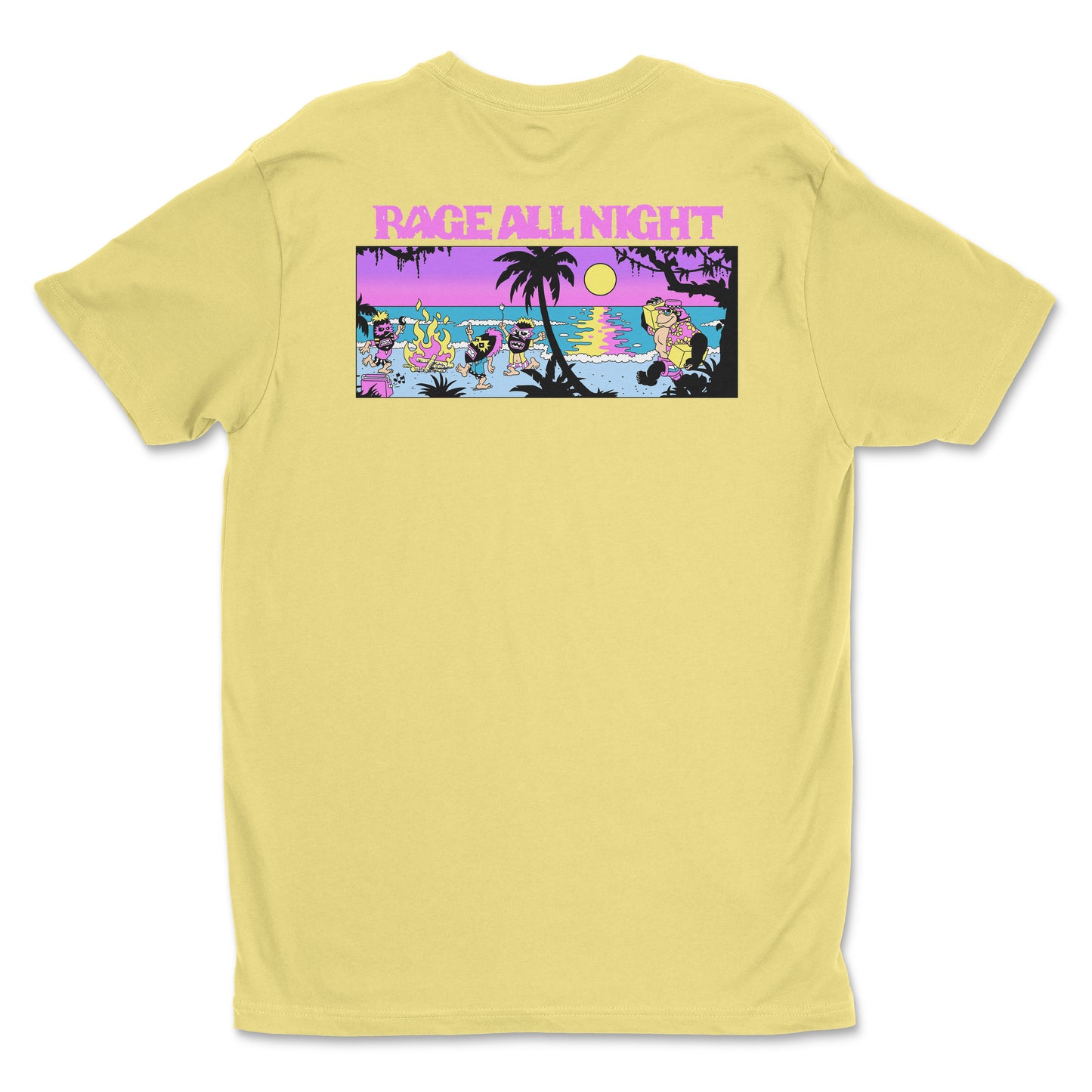 Surf All Day, Rage All Night Tee (Yellow)