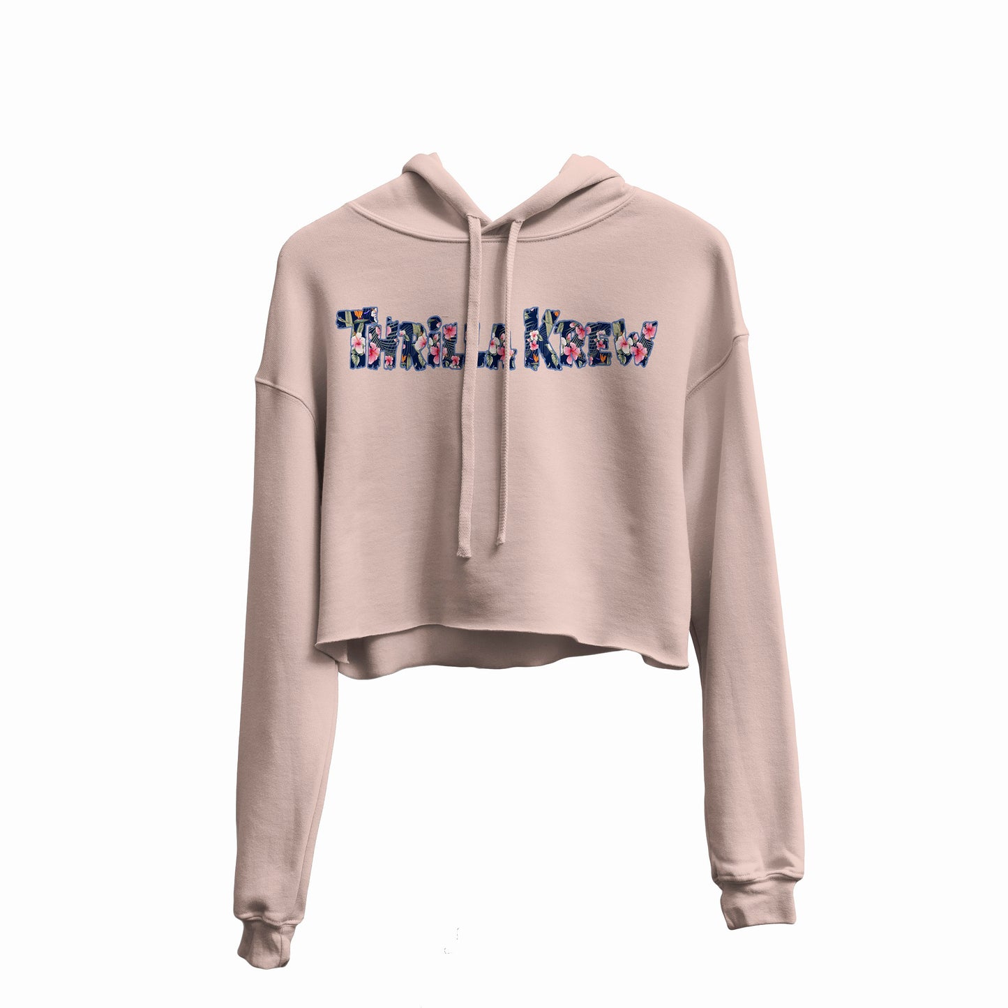 Womens Thrilla Krew Crop Hoodie (Pink)