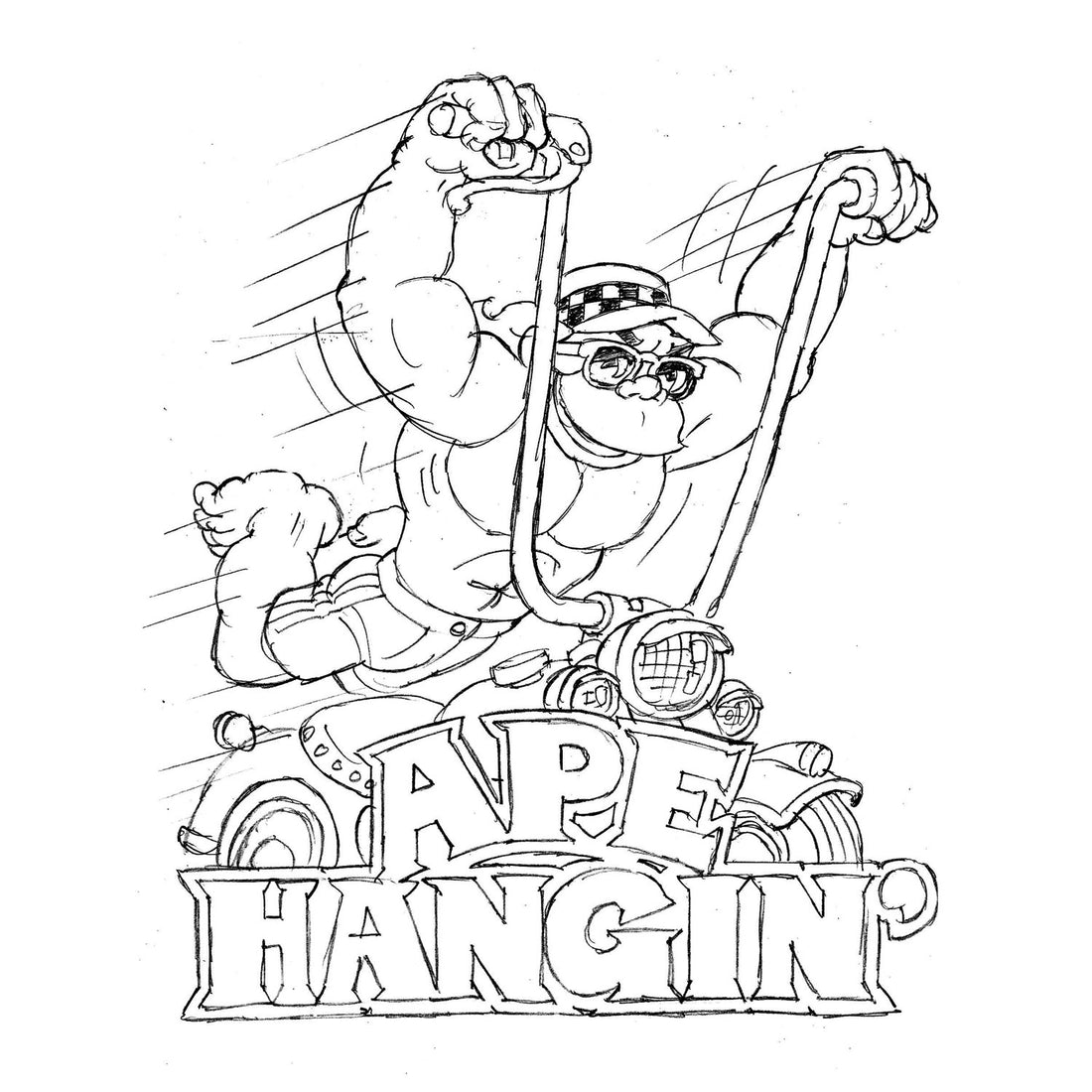 STEVE NAZAR'S DAILY DOODLE 6.1.18 - "Ape Hangin'"