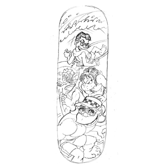 Steve Nazar's Daily Doodle 6.8.18 - "Top Secret Skateboard"