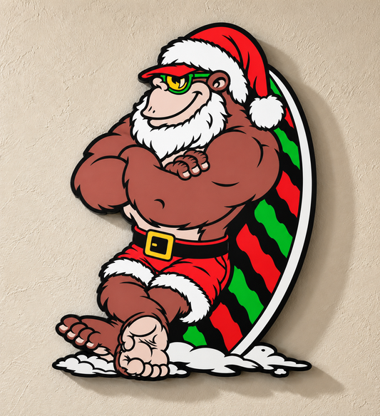 Santa Thrilla Wood Art