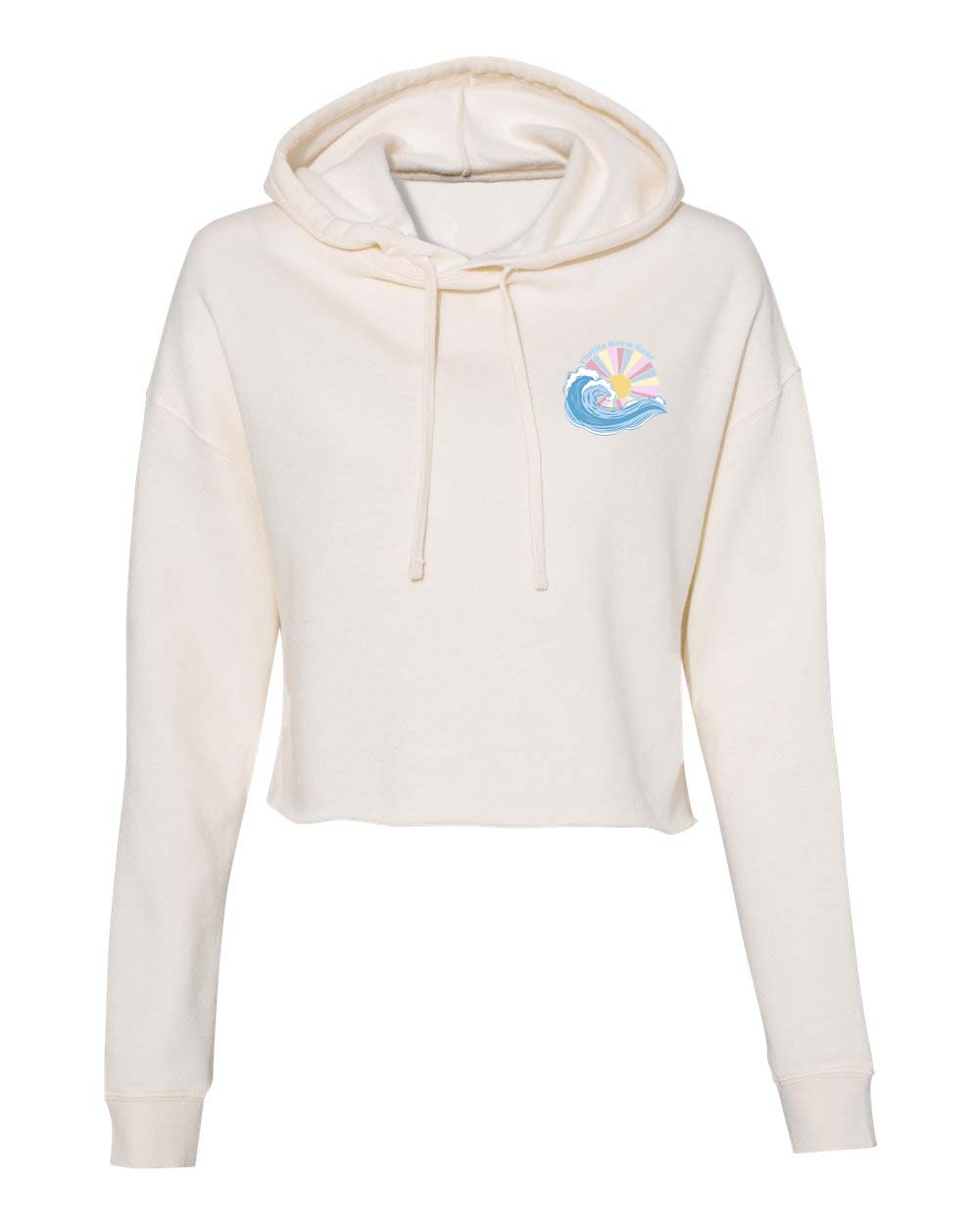 Women Sunset Swell Crop Hoodie