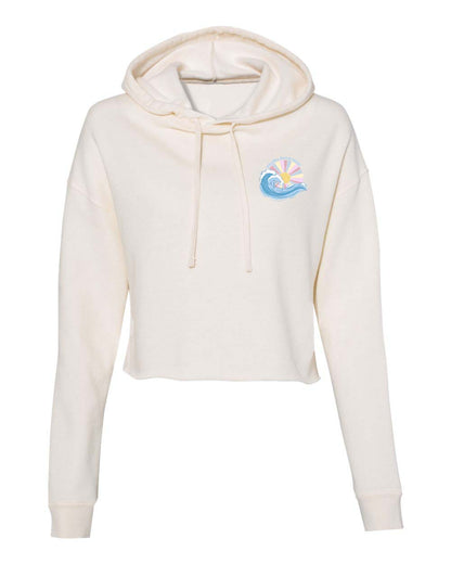 Women Sunset Swell Crop Hoodie