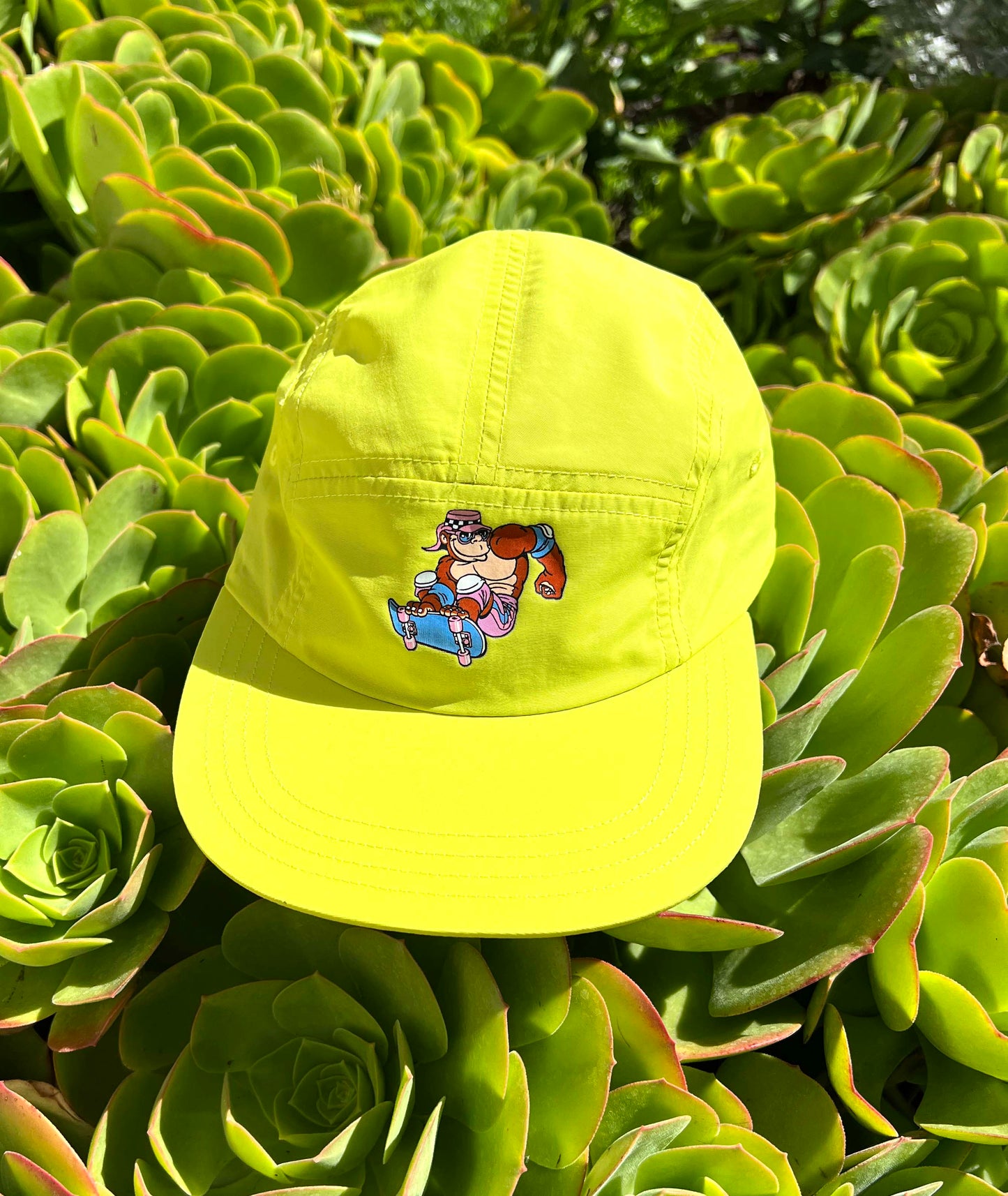 5 Panel Nylon Hat (Safety Green)