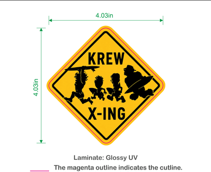 Krew X-ing Sticker