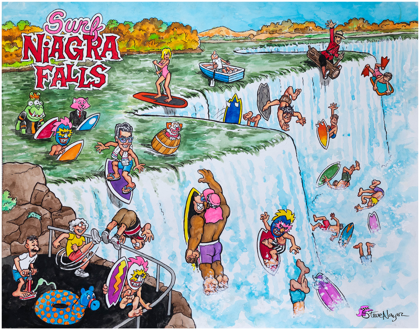 Surf "Niagra" Falls Poster