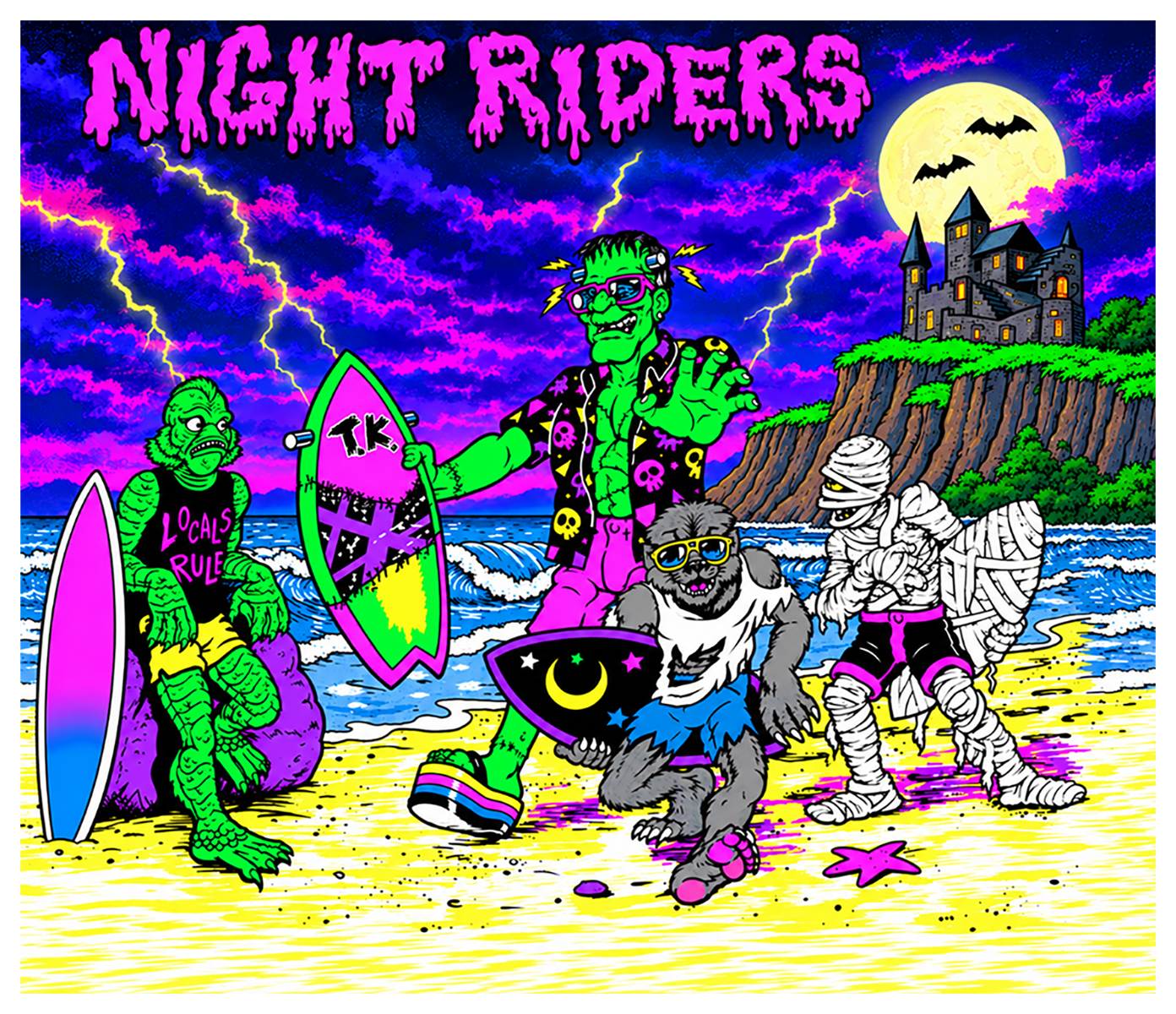 80s Night Riders Poster