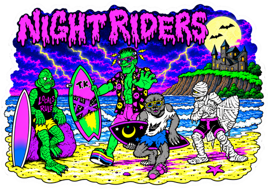 80s Night Riders Sticker