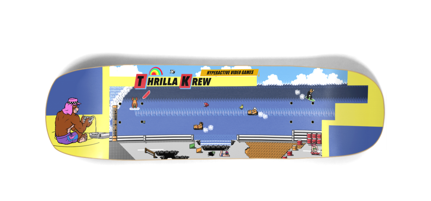 Sk8-Bit Square Nose Retro Deck