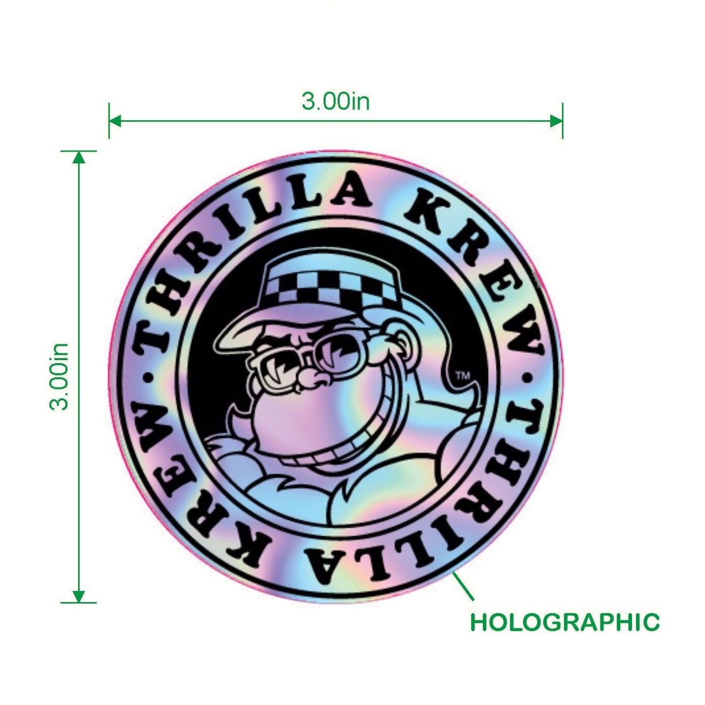 Dot Logo Holographic Vinyl Sticker