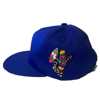 Pray For Surf Strap Back Hat (Royal Blue)