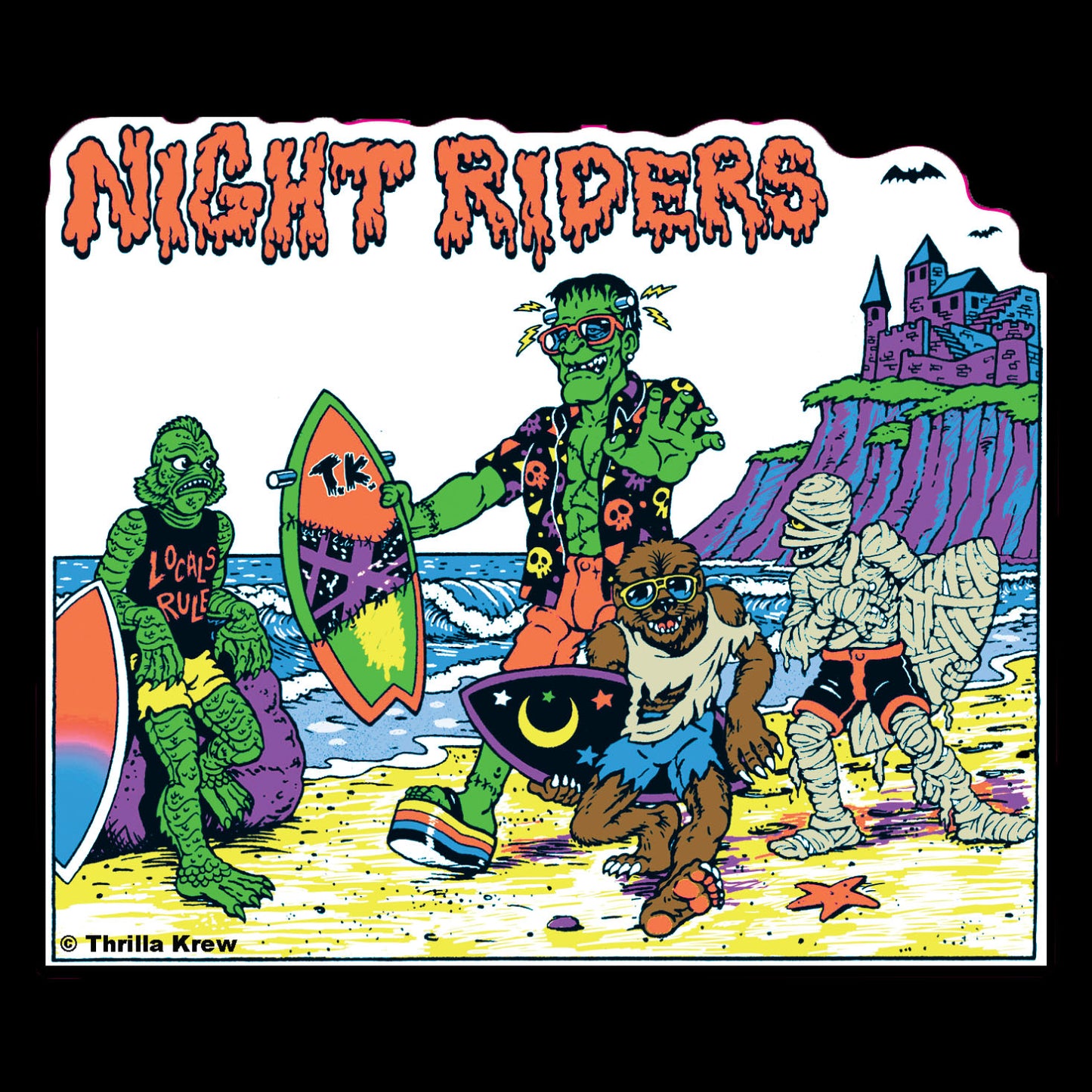 Night Riders Holographic Vinyl Sticker