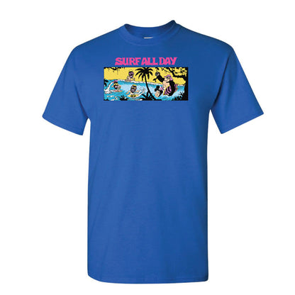 Surf All Day Rage All Night Tee (Royal Blue)