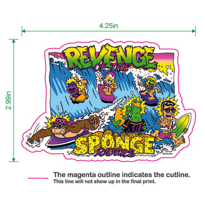 Revenge of the Sponge Riders Vinyl Sticker