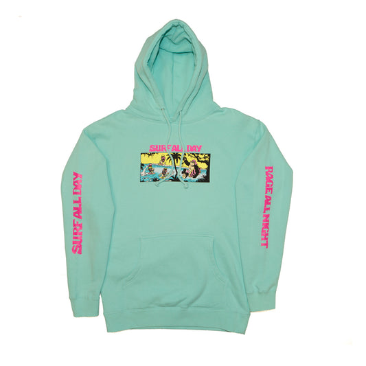 Surf All Day - Rage All Night Hoodie (Celadon)
