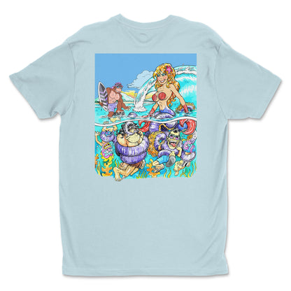 Mermaid Danger Tee (Light Blue)