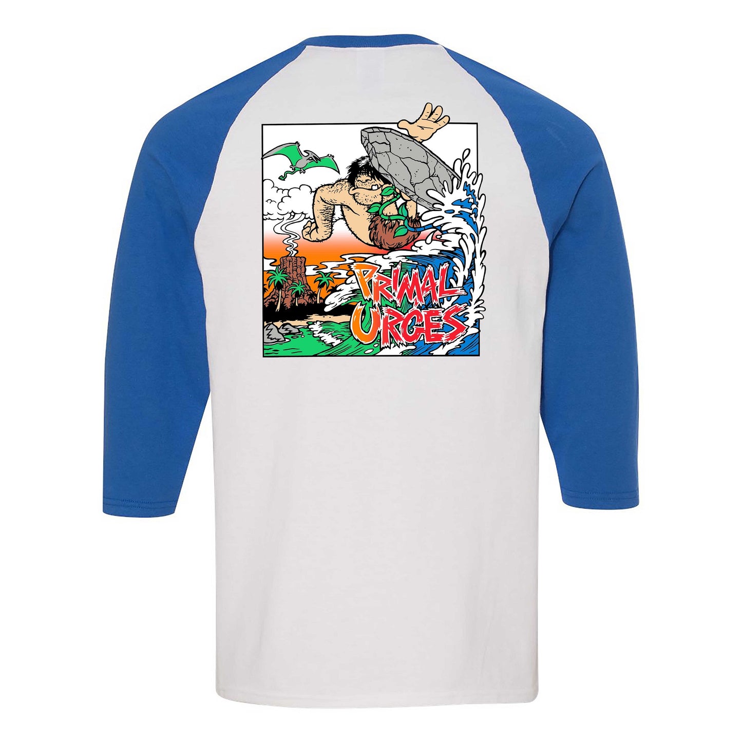 Primal Urge 3/4 Long sleeve (White/Royal)